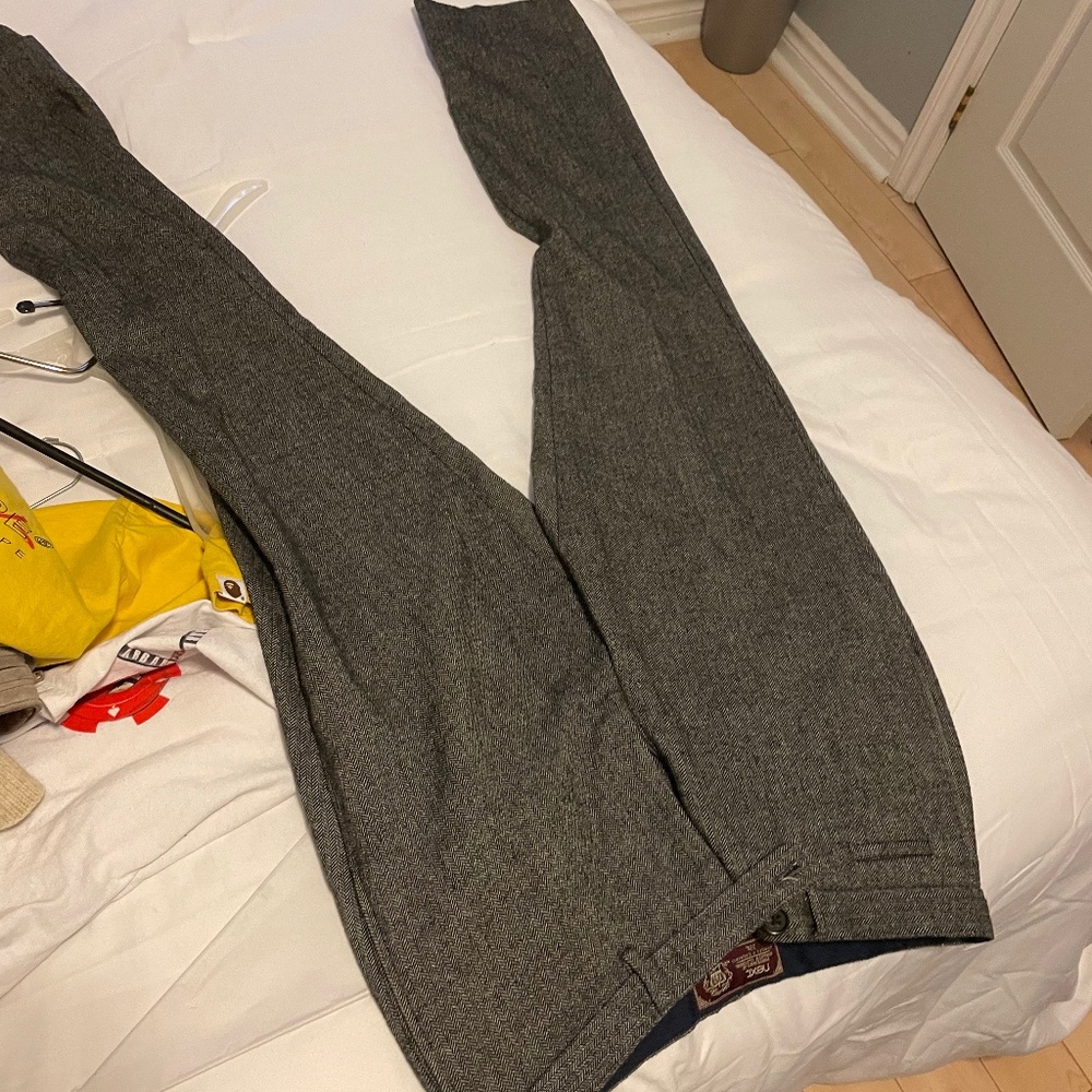 Cotton patterned vintage dress pants
